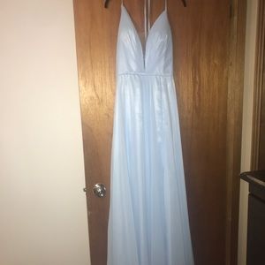 Baby blue prom dress